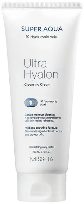 Krem pastrues për fytyrë Missha Super Aqua Ultra Hyalon, 200 ml