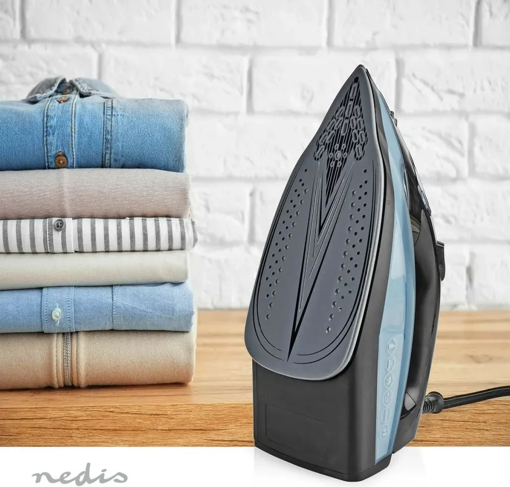 Hekur me avull Nedis IRON2000, 2600W, pllakë qeramike, blu - 9