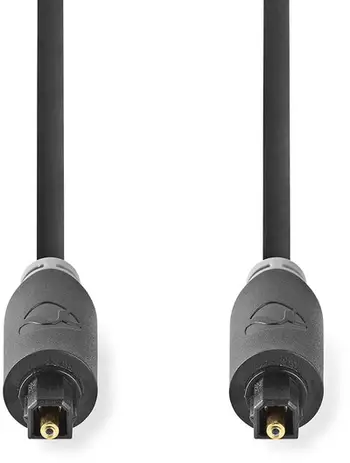 Kabllo audio digjitale optike Nedis, TOSLINK, 5m, antracit