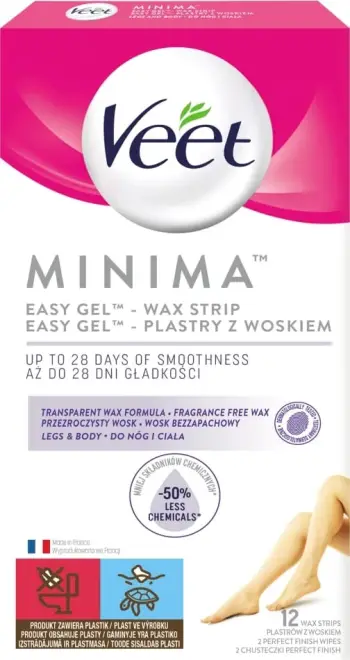 Shirita për depilim me dyll Veet Mini, 12 copë