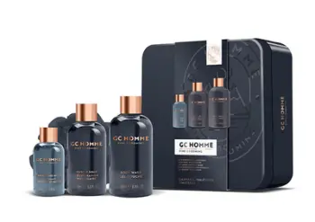 Set Xhel dushi 250 ml + Xhel larës për flokë dhe mjekër 50 ml + Shkumë banje 150 ml + Sfungjer larës Grace Cole Black Pepper & Mandarin