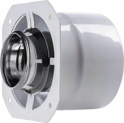 Adapter oxhaku SpiroFlex IM, 60/100 në 80/125, i bardhë - 1
