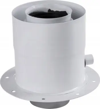 Adapter shkarkimi SpiroFlex 60/100 TW, për kaldaja kondensuese, çelik inox, i bardhë