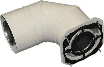 Adapter oxhaku SpiroFlex IMK 60/100, bërryl 90°, i bardhë