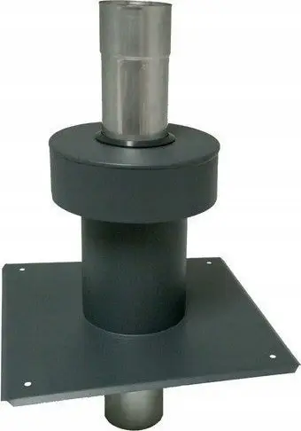 Terminal vertikal SpiroFlex 80/125, me pllakë çatie, antracit