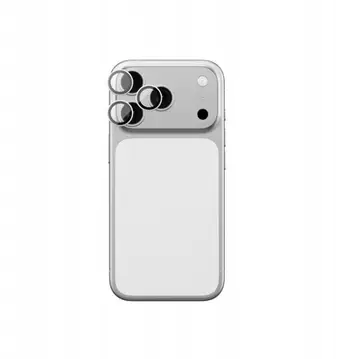 Xham mbrojtës kamere AmazingThing Sapphire për iPhone 17 Pro / Pro Max, kornizë argjendi