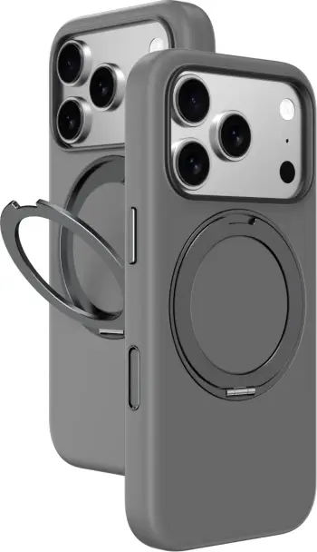 Mbështjellës AmazingThing Cloudie për iPhone 17 Pro, me mbajtëse, MagSafe, Gri