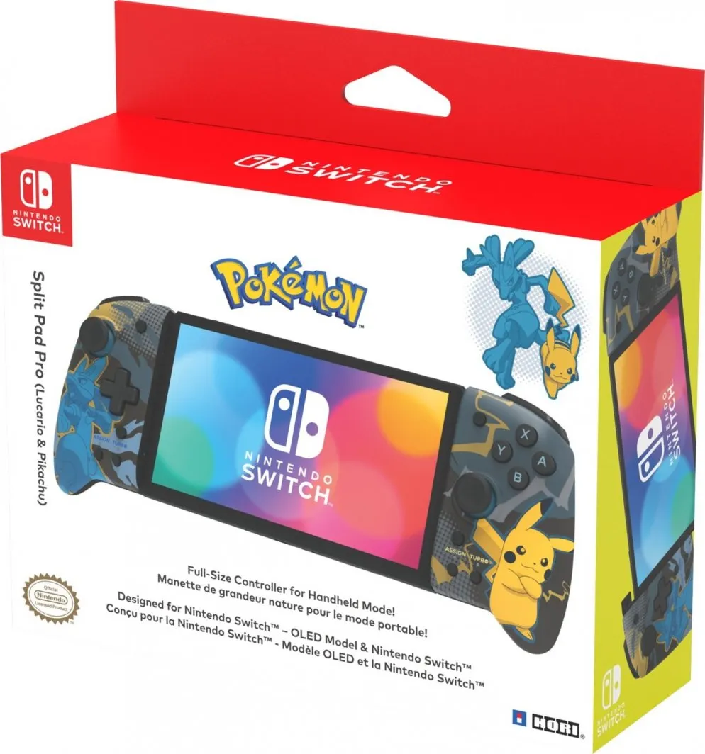 Kontroller Hori Split Pro Pikachu & Lucario, me kabllo, i hirtë - 3