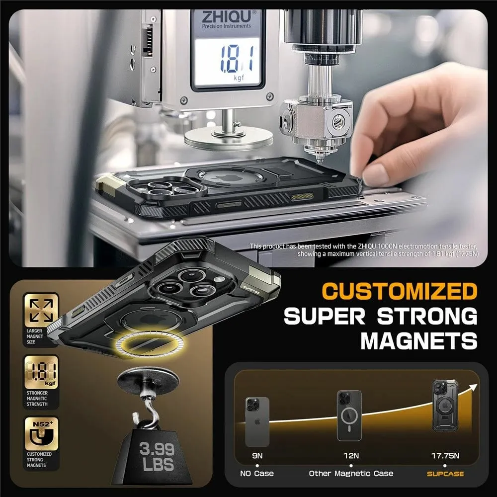 Mbështjellës Supcase UB Grip Mag me MagSafe për iPhone 16 Pro, i zi - 6