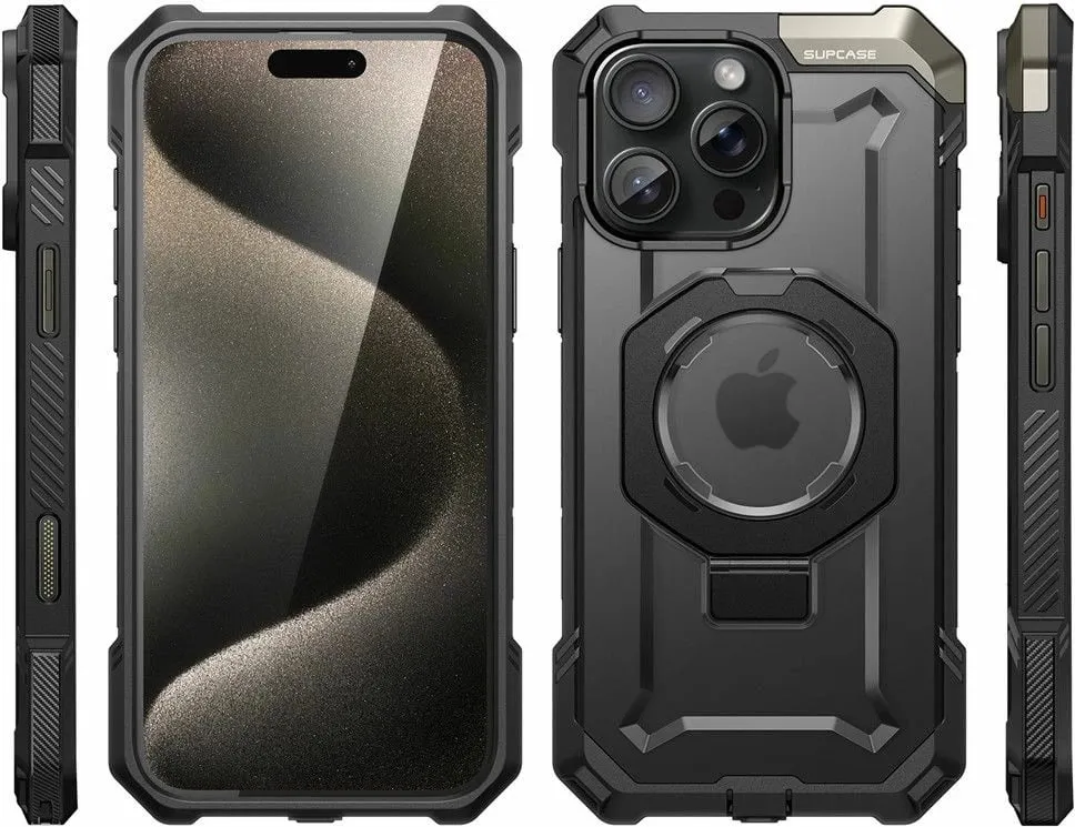 Mbështjellës Supcase UB Grip Mag me MagSafe për iPhone 16 Pro, i zi - 10