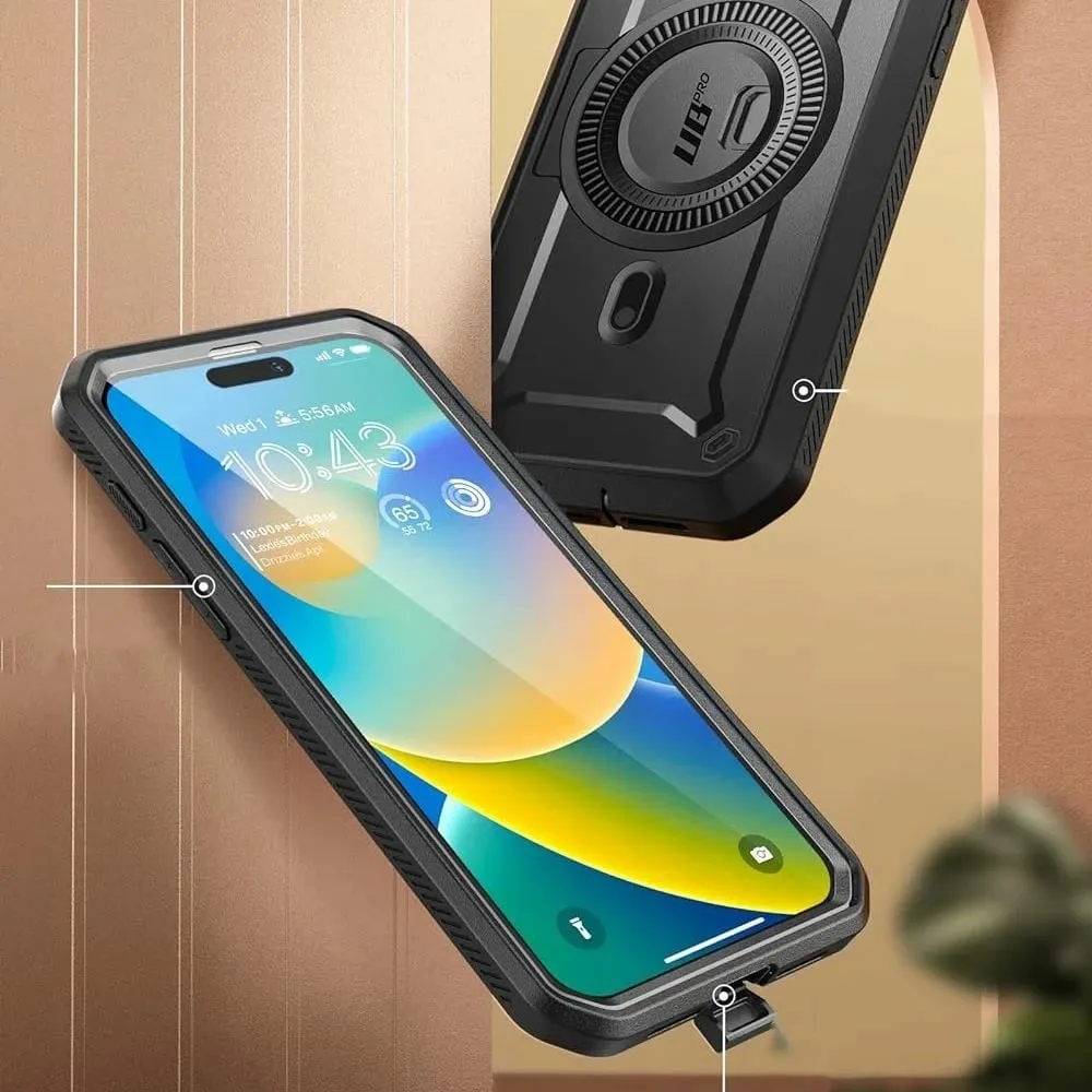 Mbështjellës Supcase Unicorn Beetle Pro Mag për iPhone 15 Pro, MagSafe, i zi - 3