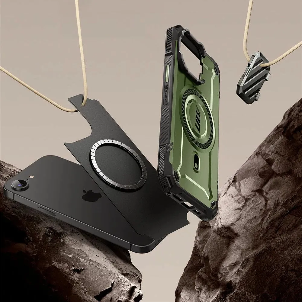 Mbështjellës Supcase Unicorn Beetle XT Mag për iPhone 16e, MagSafe, Jeshil - 3