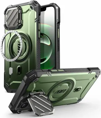 Mbështjellës Supcase Unicorn Beetle XT Mag për iPhone 16e, MagSafe, Jeshil