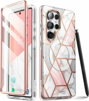 Mbështjellës Supcase Cosmo Mag për Samsung Galaxy S25 Ultra, Marble Pink
