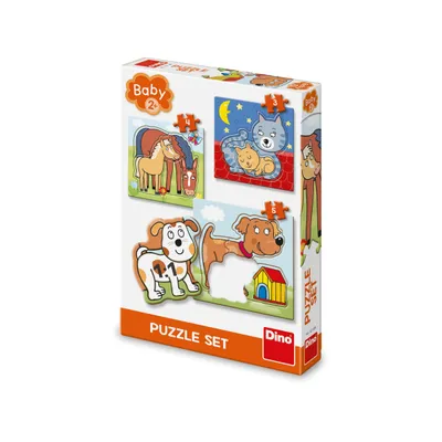 Puzzle Dino Animals, 2+ vjeç, 3-5 pjesë - 1