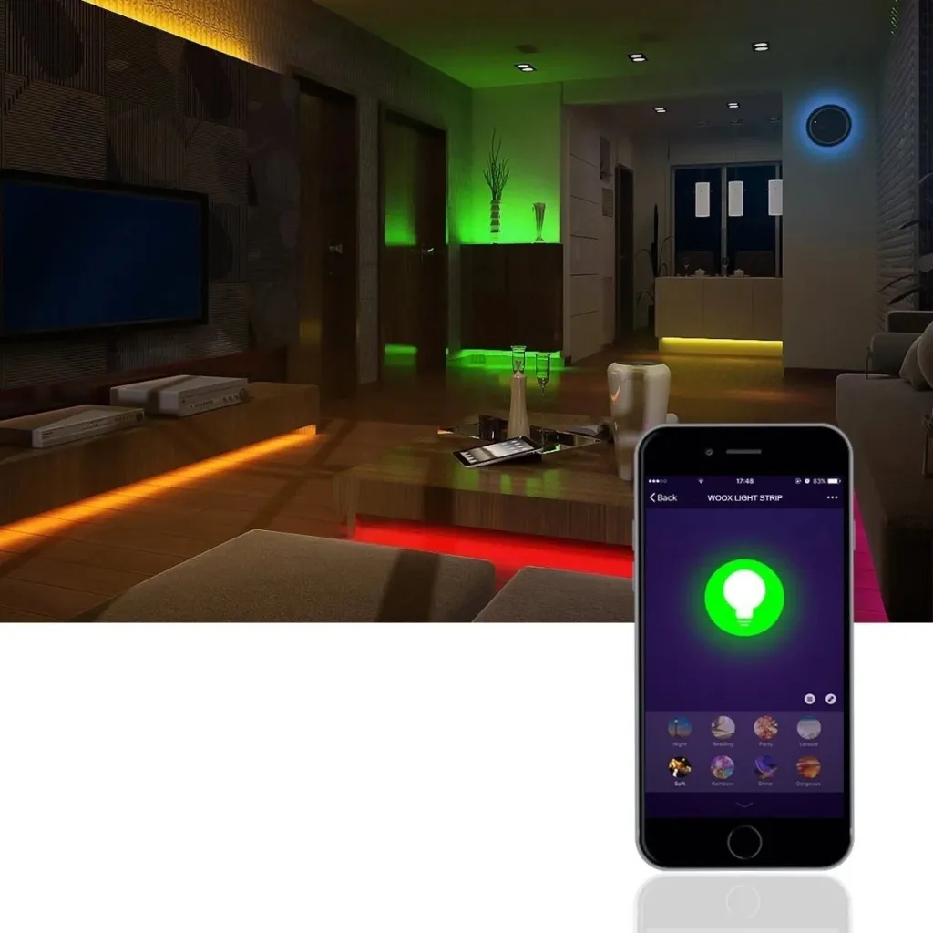 Shirit LED inteligjent WOOX, R5093, RGBW - 7
