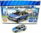 Veture lodër policie Hipo HKG093, metal, 11cm, me drita dhe zë, blu