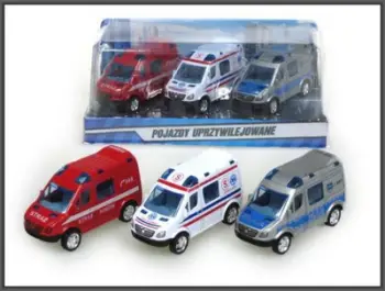 Lodra automjete Hipo Mini Van, 8 cm, 3 copë, shumëngjyrëshe