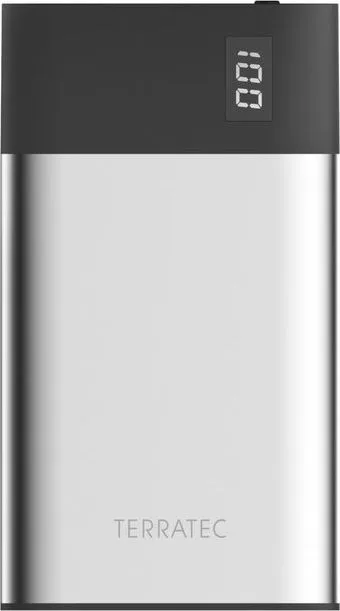 Powerbank TerraTec P80, 8000mAh, i zi/ i argjendë - 1