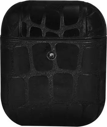 Mbështjellës për AirPods TerraTec AirBox Stone Pattern, mbrojtës, i zi