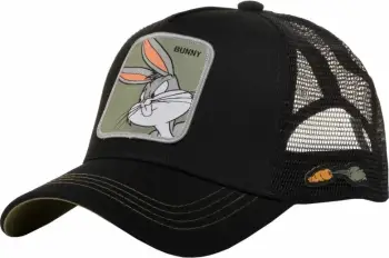 Kapelë trucker Capslab Bunny Looney Tunes CL-LOO-1-BUN1, universale, e zezë
