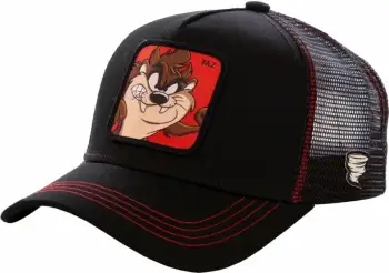 Kapele bejsbolli Capslab Freegun Looney Tunes CL-LOO-1-TAZ1, rrjetë Trucker, e rregullueshme, e zezë