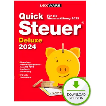 Software për Trajnime (Awareness) Lexware Quicksteuer Deluxe 2024 – 1 Device. deri në 5 deklarata tatimore – ESD-DownloadESD