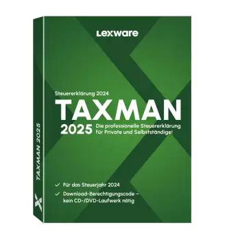 ESD Software Lexware TAXMAN 2025 1 Device. bis zu 5 Steuererklärungen – ESD-DownloadESD