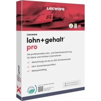 ESD Software Lexware Lohn+Gehalt Pro 2025 – 1 Device. 1 Year – ESD-Download