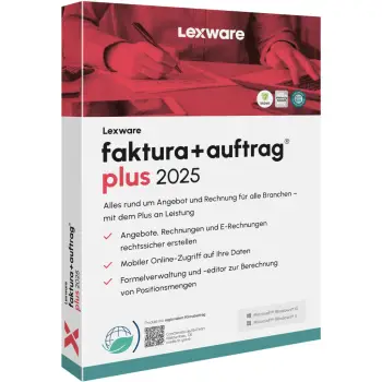 ESD Software Lexware Faktura+Auftrag Plus 2025 – 1 Device. ABO – ESD-DownloadESD