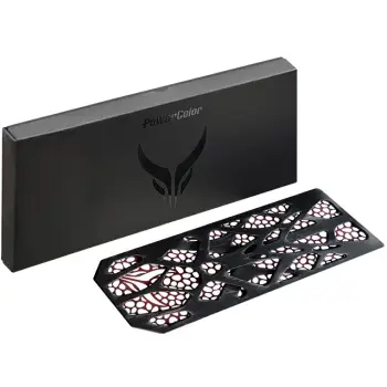 Backplate PowerColor Red Devil RX 7900, alumini, e zezë