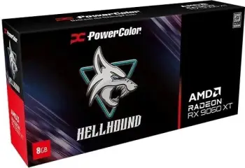 Kartë grafike PowerColor RX 9060 XT 8GB, GDDR6, 3 fan, E zezë