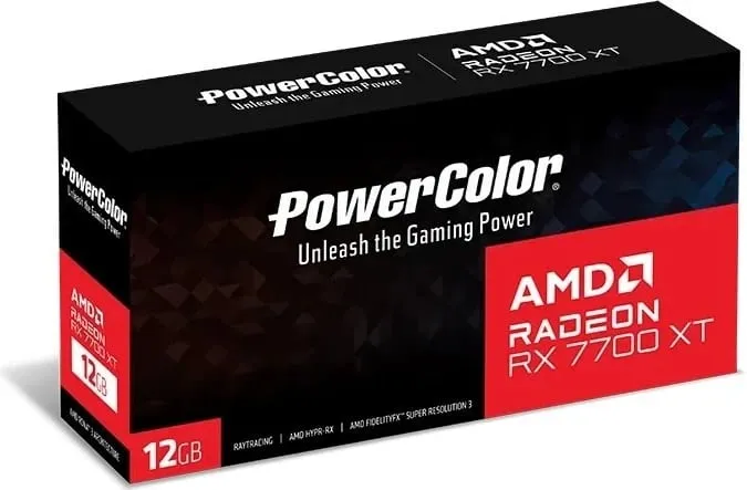 Kartelë grafike PowerColor RX 7700 XT 12G-P, 12 GB GDDR6, e zezë - 6