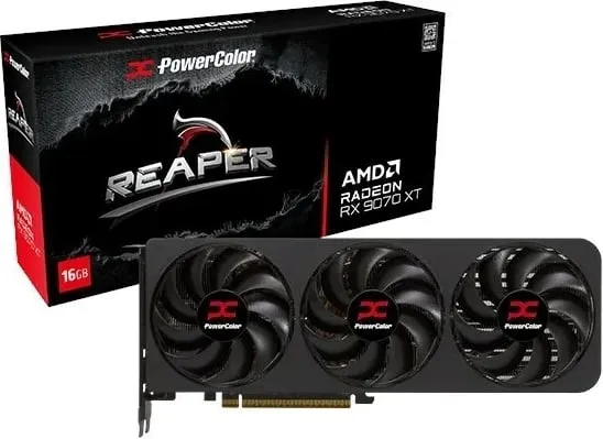Kartelë grafike PowerColor Reaper RX9070 XT 16G-A, 16 GB, E zezë - 1