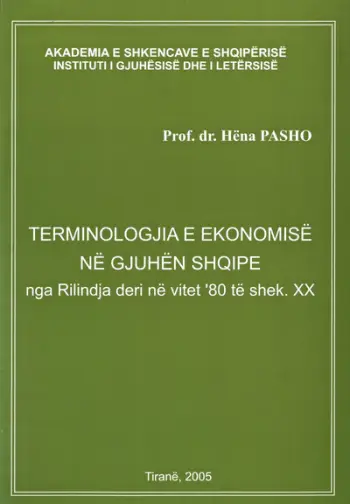 Terminologjia E Ekonomise Ne Gjuhen Shqipe - Hena Pasho