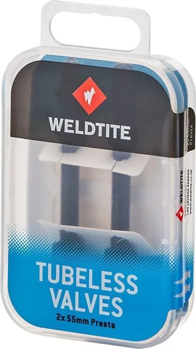Set valvula tubeless Weldtite, Presta 55mm, 2 copë, të zeza - 2