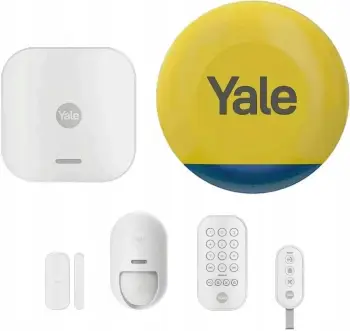 Set alarmi inteligjent Yale, me sirenë, 6 elemente, i bardhë