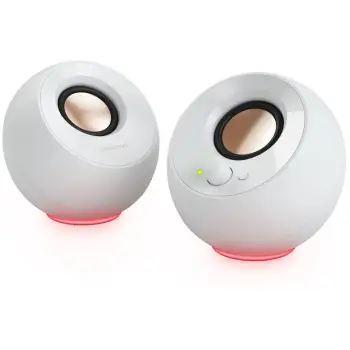 Altoparlantë Creative Pebble SE RGB Stereo Speakers – Bardhë