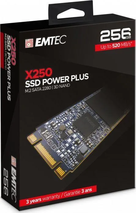 Disk SSD Emtec X250, 256GB, M.2 2280 SATA III - 3