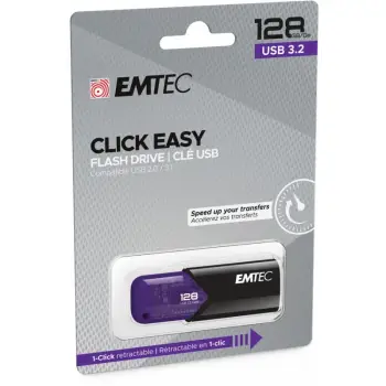 USB stick EMTEC Click Easy B110 128GB, e zezë/vjollcë