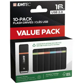 USB stick EMTEC K100 16GB 10-pack, USB 2.0, multikolor