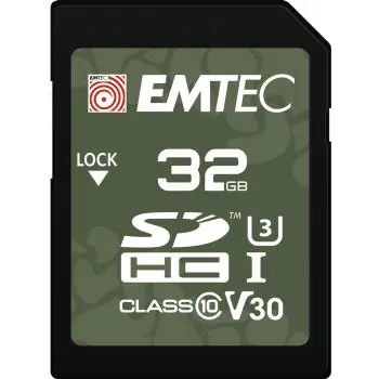 Kartelë memorie EMTEC SDHC 32GB, Class 10, UHS-I, V30, 100MB/s, e gjelbër