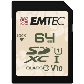 Kartelë SD EMTEC SDHC UHS-I V10, 64GB, Class 10, 90MB/s, e jashtme