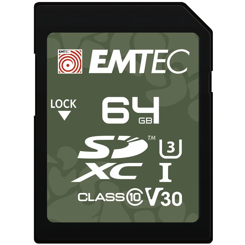Kartelë memorie EMTEC SDHC 32GB, Class 10, UHS-I, V30, e gjelbër - 1