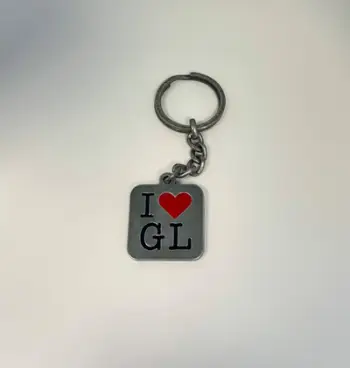Varëse çelësash Rezniqi - “I Love GL”, metalike e ngjyrosur me të kuqe dhe të zezë