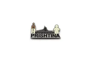 Magnet Rezniqi - Prishtina, metalike me ngjyrë të zezë, të kaftë dhe të bardhë