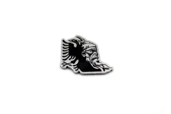 Magnet Rezniqi - Shqiponja dhe Skenderbeu, metalike me ngjyrë të zezë