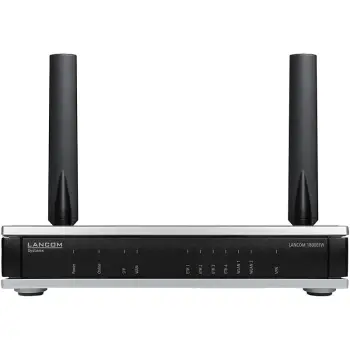Router LANCOM 1800EFW, Wi-Fi 6, 4 porta Gigabit, SFP, 2 antena, zi/argjendtë
