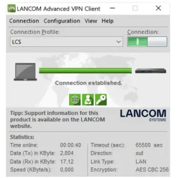 Softuer për Siguri LANCOM Upgrade Advanced VPN Client (Windows)