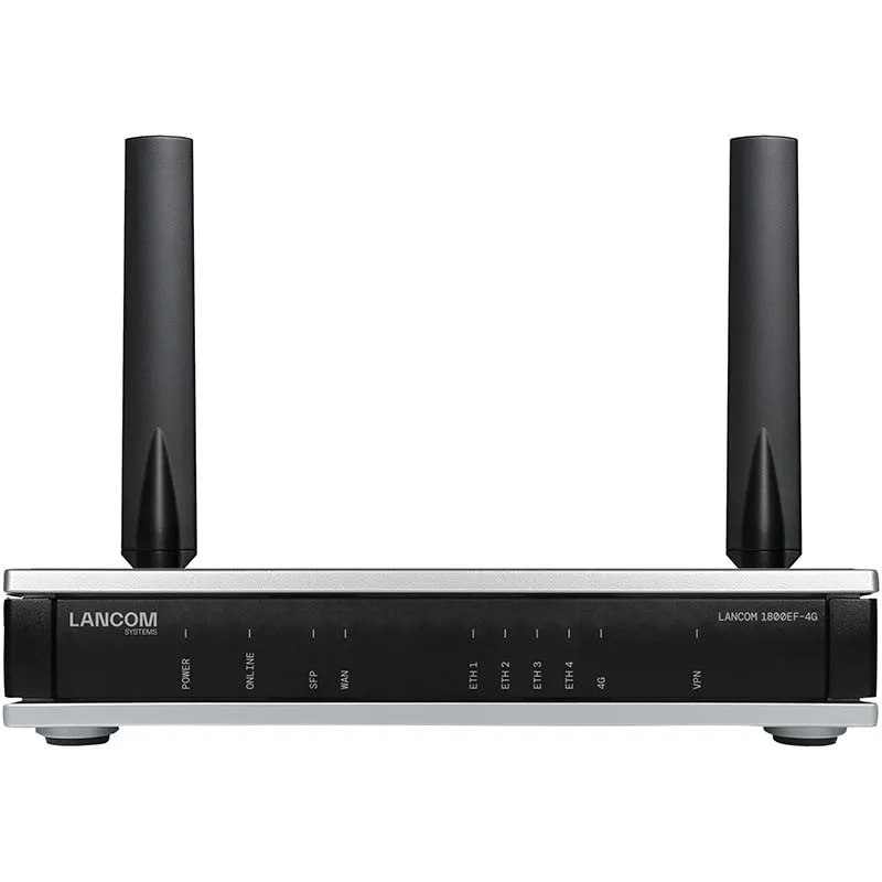 Router LANCOM 1800EF-4G, SD-WAN, VPN, 4G LTE, SFP, i zi/argjendtë - 1